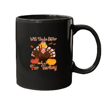 Discover Will Trade Sister For Turkey Matching Thanksgiving Mugs
