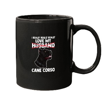 Discover I love my husband Cane Corso Mugs