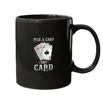 Discover Pick a Card any Card Magic Cards Trick Magician Magic Mugs