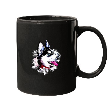 Discover Husky Head Starry Sky Mugs