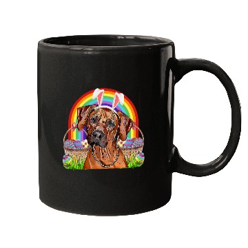 Discover Rhodesian Ridgeback Dog Easter Bunny Egg Hunt Mugs