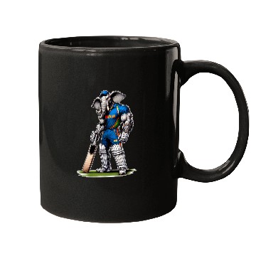 Discover India Elephant Cricket Player Cricketer Mugs