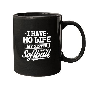 Discover Softball Sister Softball Player 1 Mugs