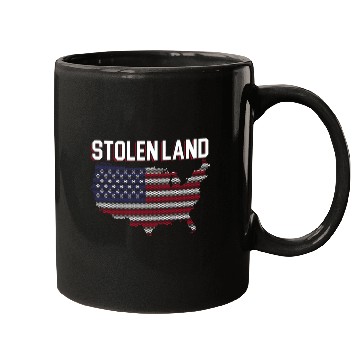 Discover Stolen Land USA Flag Indigenous Native American Mugs
