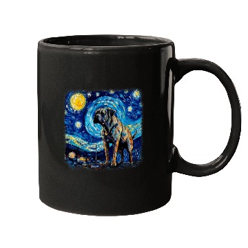 Discover Van gogh Cane Corso in starry night 1 Mugs