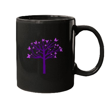 Discover Purple Butterflies Tree Nature Butterfly Insect Lover Mugs