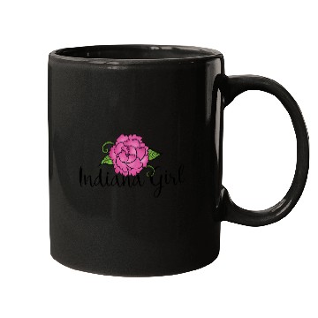 Discover indianas Girl pink peony art indianas pride designs Mugs