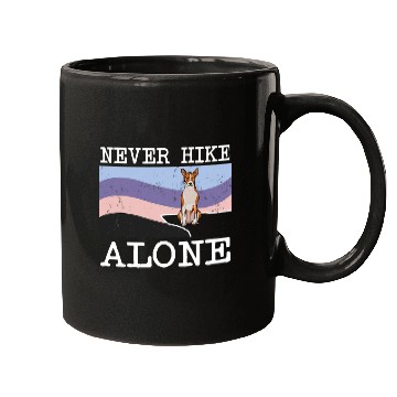 Discover Never Hike Alone Basenji Dog Hiking Mugs
