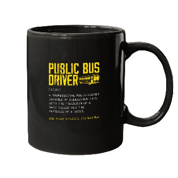 Discover School Bus Driver Job Profession Transport Driving 6 Mugs
