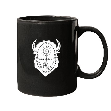 Discover Indigenous Art Bison Southwest Mugs