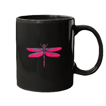 Discover Retro Neon Dragonfly Spirit Animal Mugs
