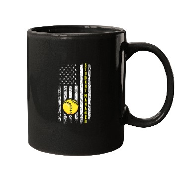 Discover Student Manager American Flag School Softball Team Mugs