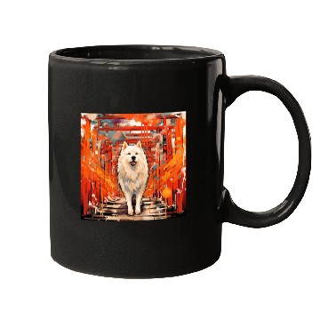 Discover Samoyed Torii Gates Funny Dog Japan Mugs