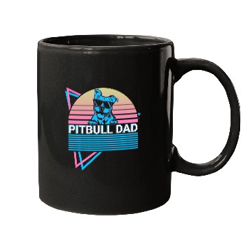 Discover Pitbull Dad Pit Bull Retro Mugs