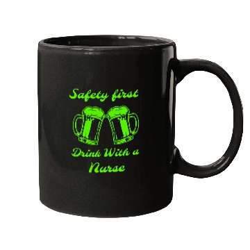 Discover Safety First Drink With A nurses Beer Lovers St Patricks Day Mugs