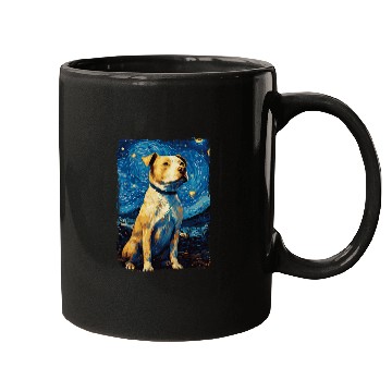 Discover Pitbull Dog Starry Night Mugs