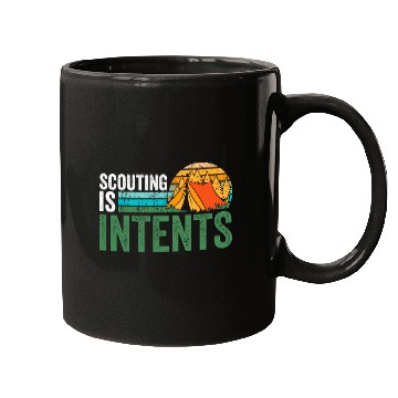 Discover Scouting is Intents Funny Scout Camping Happy Camper Retro Mugs