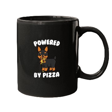 Discover Powered By Pizza Miniature Pinscher Dog Mugs