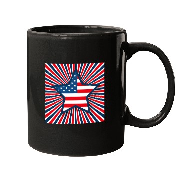 Discover Red White And Blue Decorative Star Mugs
