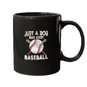 Discover Just a Boy who loves Baseball Pitcher Pitch Catcher Dad Mugs