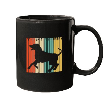 Discover Rhodesian Ridgeback Retro 1970s Dog Silhouette Mugs