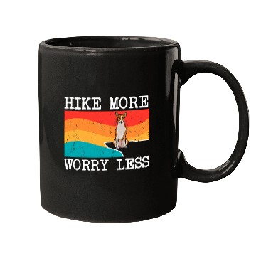 Discover Hike More Worry Less Basenji Graphic Hiking Mugs