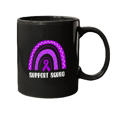 Discover Support Squad Purple Rainbow Ribbon Epilepsy Awareness Mugs