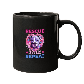 Discover Pitbull Pittie Rescue Love Repeat Mugs