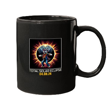 Discover Schnauzer Dog Dancing Disco Solar Eclipse Mugs