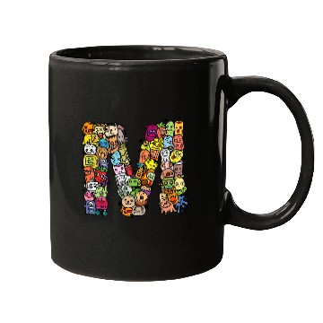 Discover Letter M Monsters Alphabet Name Initial Cute Monogrammed Mugs