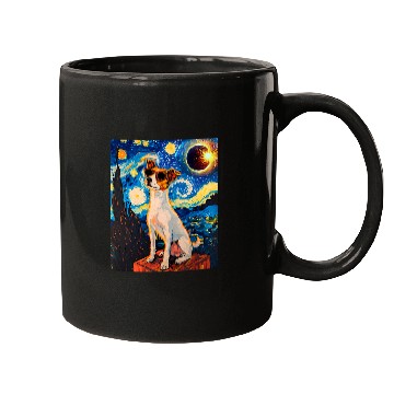 Discover Total Solar Eclipse Toy Fox Terrier Dog Mugs