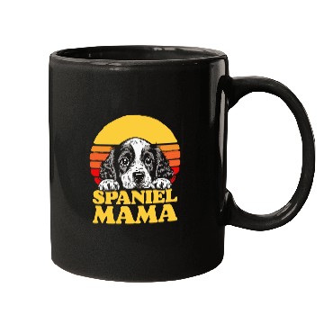 Discover Spaniel Mama Cute English Cocker Spaniel Puppy Mom Retro Mugs