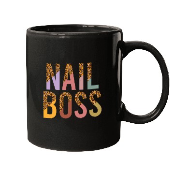Discover Nail Boss Leopard Print 1 Mugs