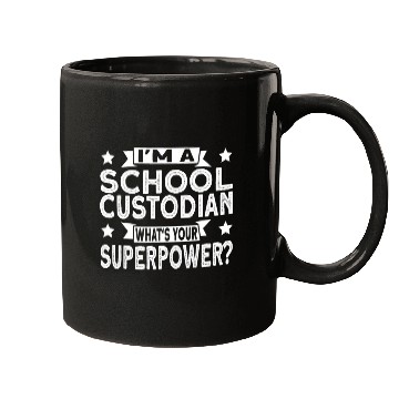 Discover School Custodian Superhero Mugs
