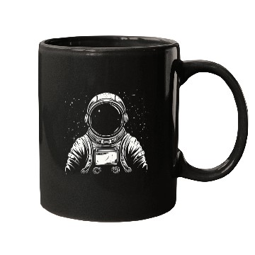 Discover Space Explorer Minimalist Astronaut Mugs