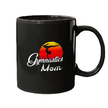 Discover vintages Gymnastics Mom Retro Sunset Funny Sports Gift Mugs