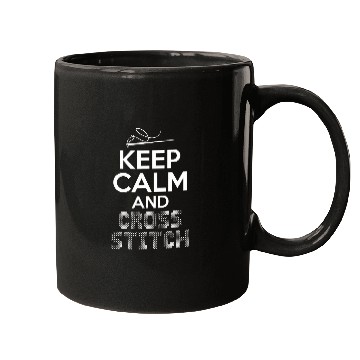 Discover Keep Calm Cross Stitch Needlepoint Art XStitching Mugs