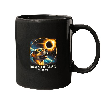 Discover Solar Eclipse Labrador Retriever Wearing Glasses 04 08 2024 Mugs