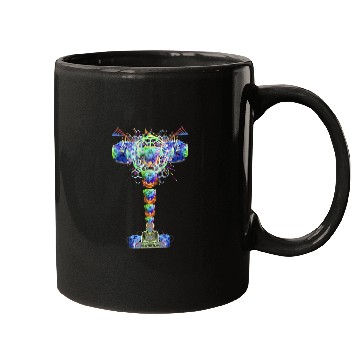 Discover psychedelics Meditator Buddha Trippy Yoga Geometry Art Mugs