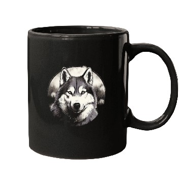 Discover Siberian Husky Full Moon Dog Lovers Mugs