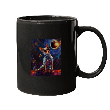 Discover Total Solar Eclipse Blue Heeler Dog 1 Mugs