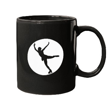 Discover Skating Figure Circle Mugs