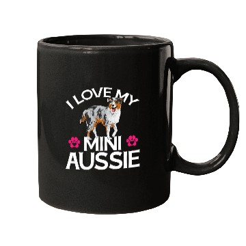 Discover I Love My Mini Aussie Miniature Australian Shepherd Mugs