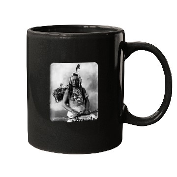 Discover Native American Indian Warrior Historic Aged Original Print Mugs