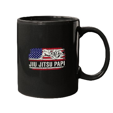 Discover Jiu jitsu MMA or BJJ vintages USA flag art PAPI Mugs