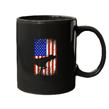 Discover German Shorthaired Pointer Bird Hunting Dog America USA Flag Mugs