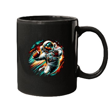 Discover Space Quarterback Astronaut For Football Player Kid Adults Mugs