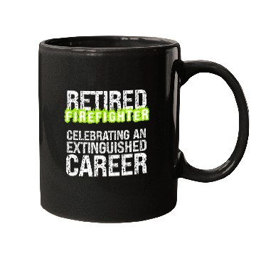 Discover Retiring Firefighter Distinguished Extinguished Career Pun Mugs