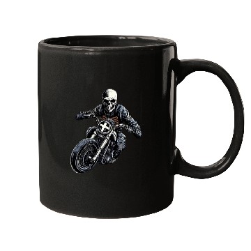 Discover Motorcycle Skeleton Mugs