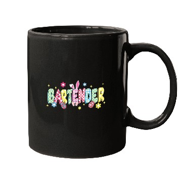 Discover Retro Groovy Bartender Bunny Ear Funny Easter Gifts Mugs